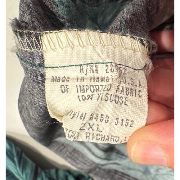 VINTAGE Tori Richards Shirt Men’s Short Sleeve Margarita Cocktail Palm Hawaiian - Picture 10 of 13